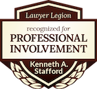 Kenneth A. Stafford has earned recognition for professional involvement by Lawyer Legion
