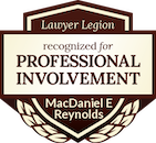 MacDaniel E. Reynolds has earned recognition for professional involvement by Lawyer Legion